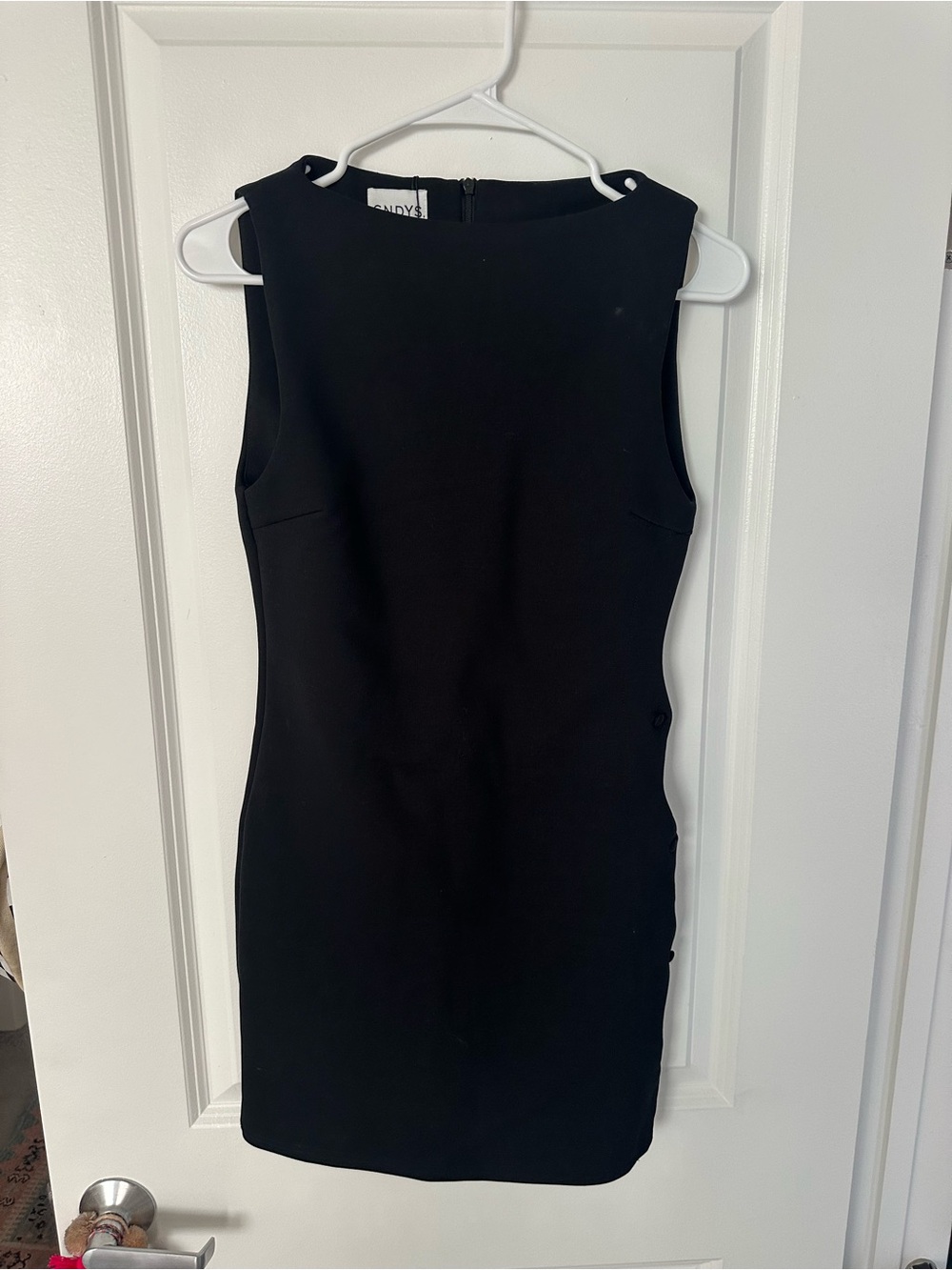 Classic Black Sleeveless Mini Dress by Envy